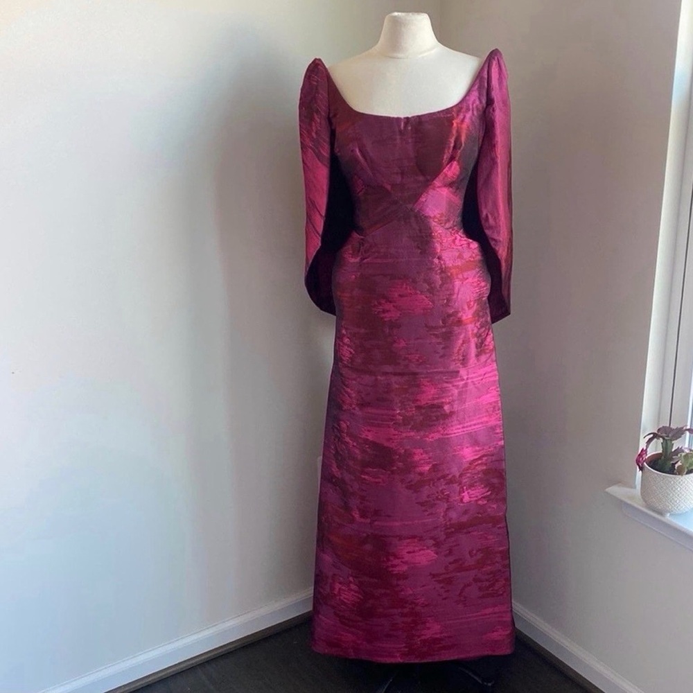 Zac Posen Fuchsia Long Sleeve Gown